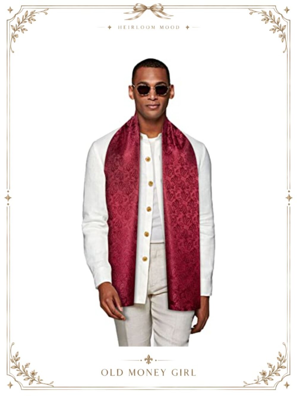 Silk Blend Paisley Scarf Neckerchief Shawl Wrap Lightweight